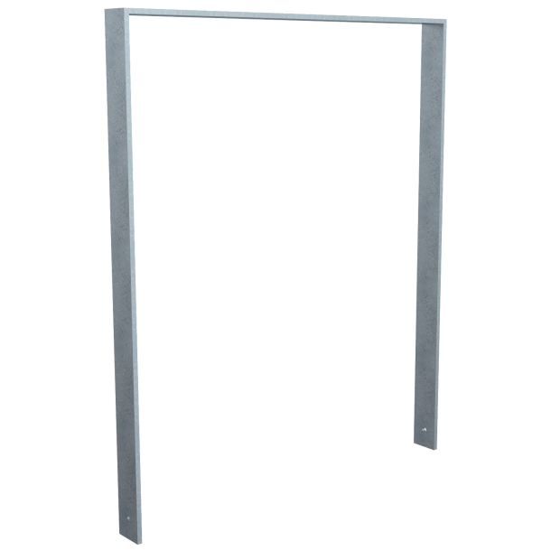 Lean-on hoop of flat bar steel | 80 x 12 mm | without cross bar | total width: 1000 mm | hot-dip galvanized